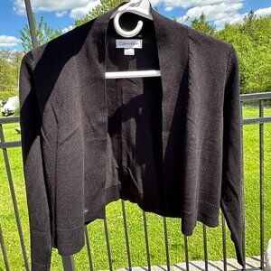 Calvin Klein Cropped Open-Front Cardigan